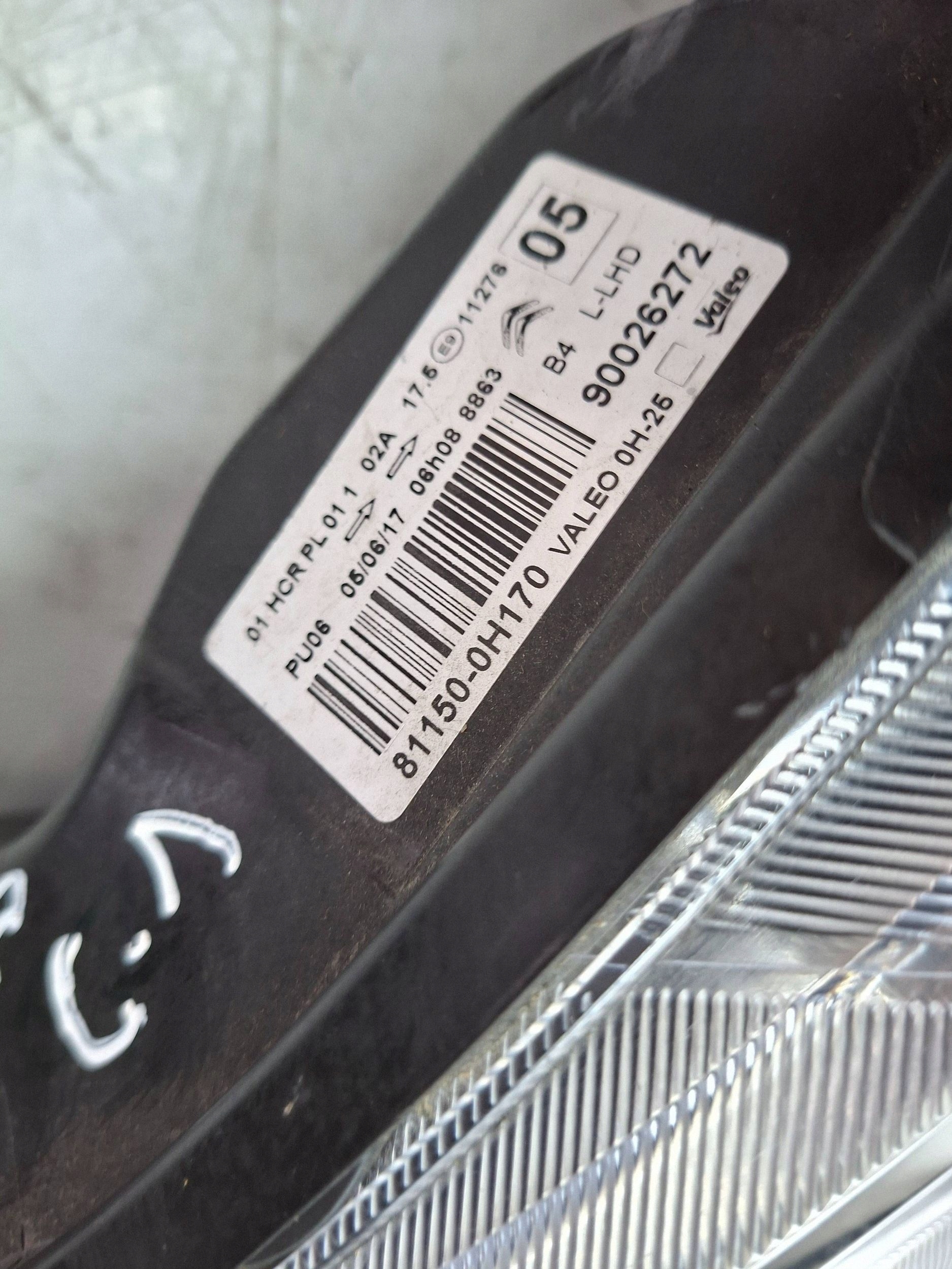 light front left 81150-0H170 CITROEN C1 II 2014