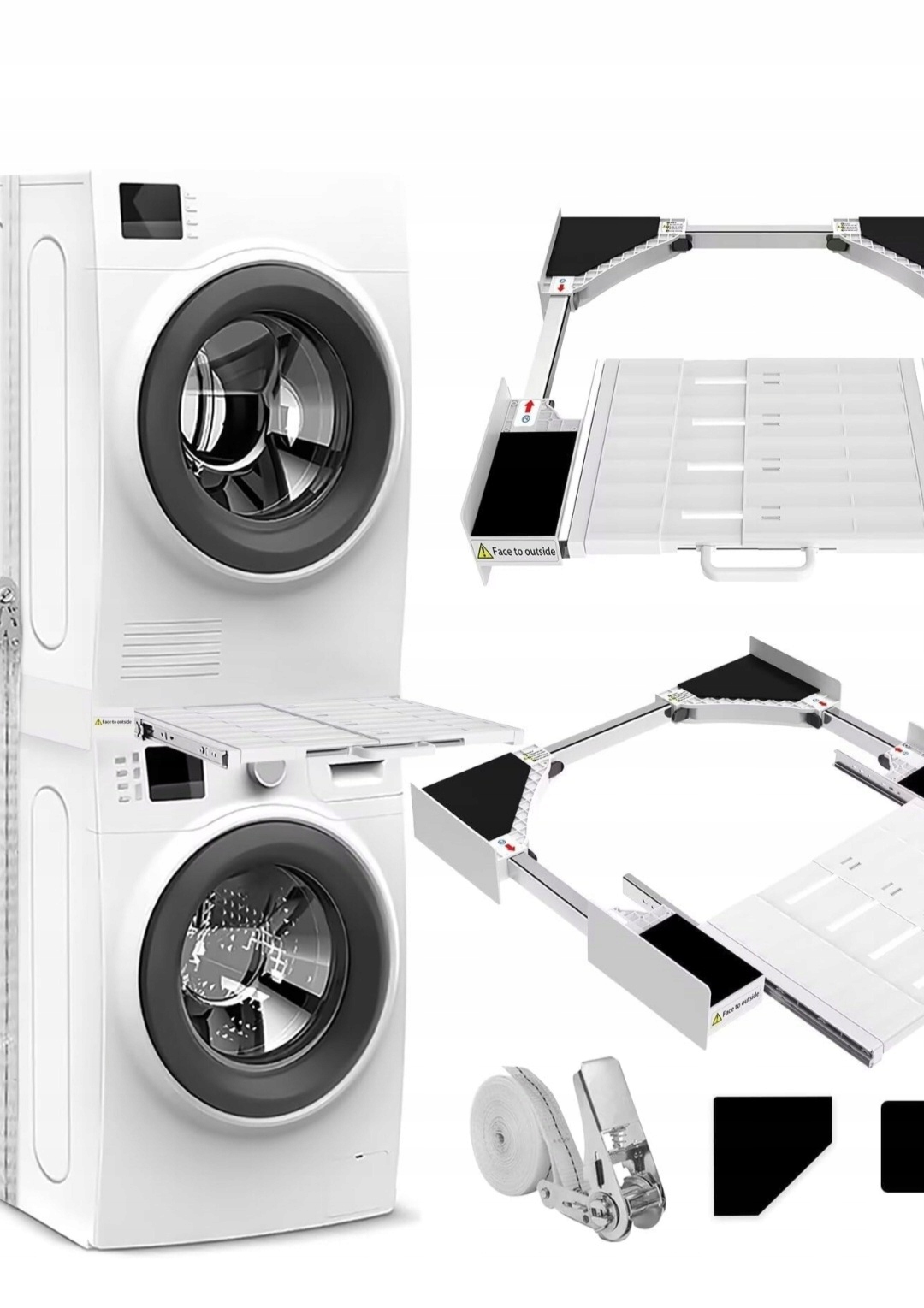 Łącznik do pralek i suszarek z wysuwaną półką