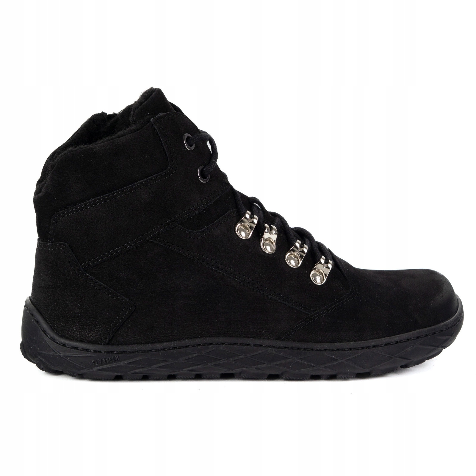 Dámské barefootové zimní kožené boty Astrid zateplené vlnou, černé 40