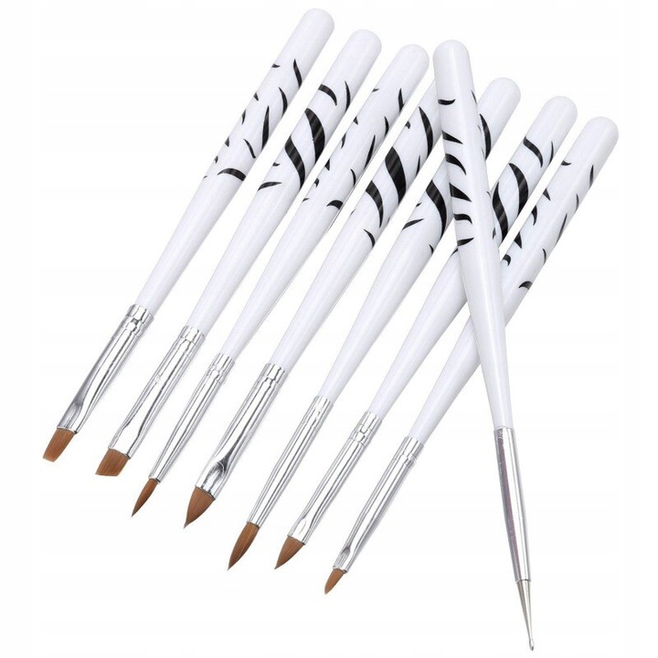 

Zestaw Pędzelków Do Paznokci Żelu Zebra 8 Szt