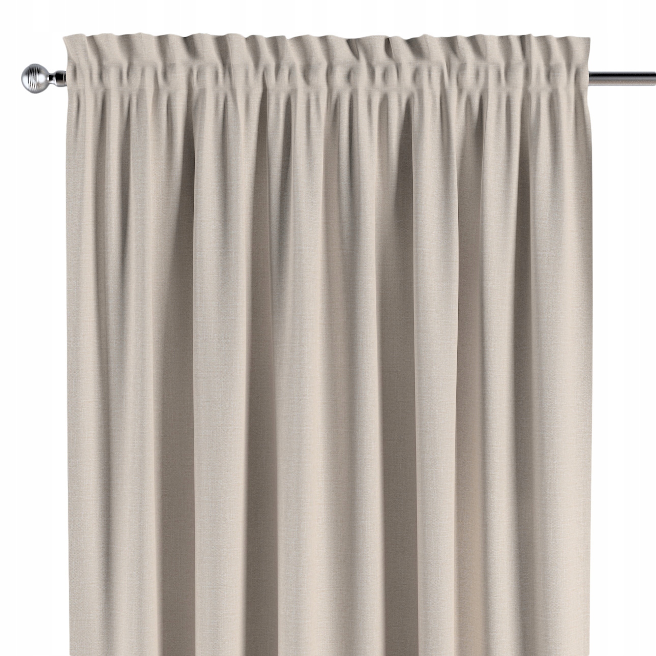 Záves na kanáli s ofinou 1 ks 140x260 cm béžový