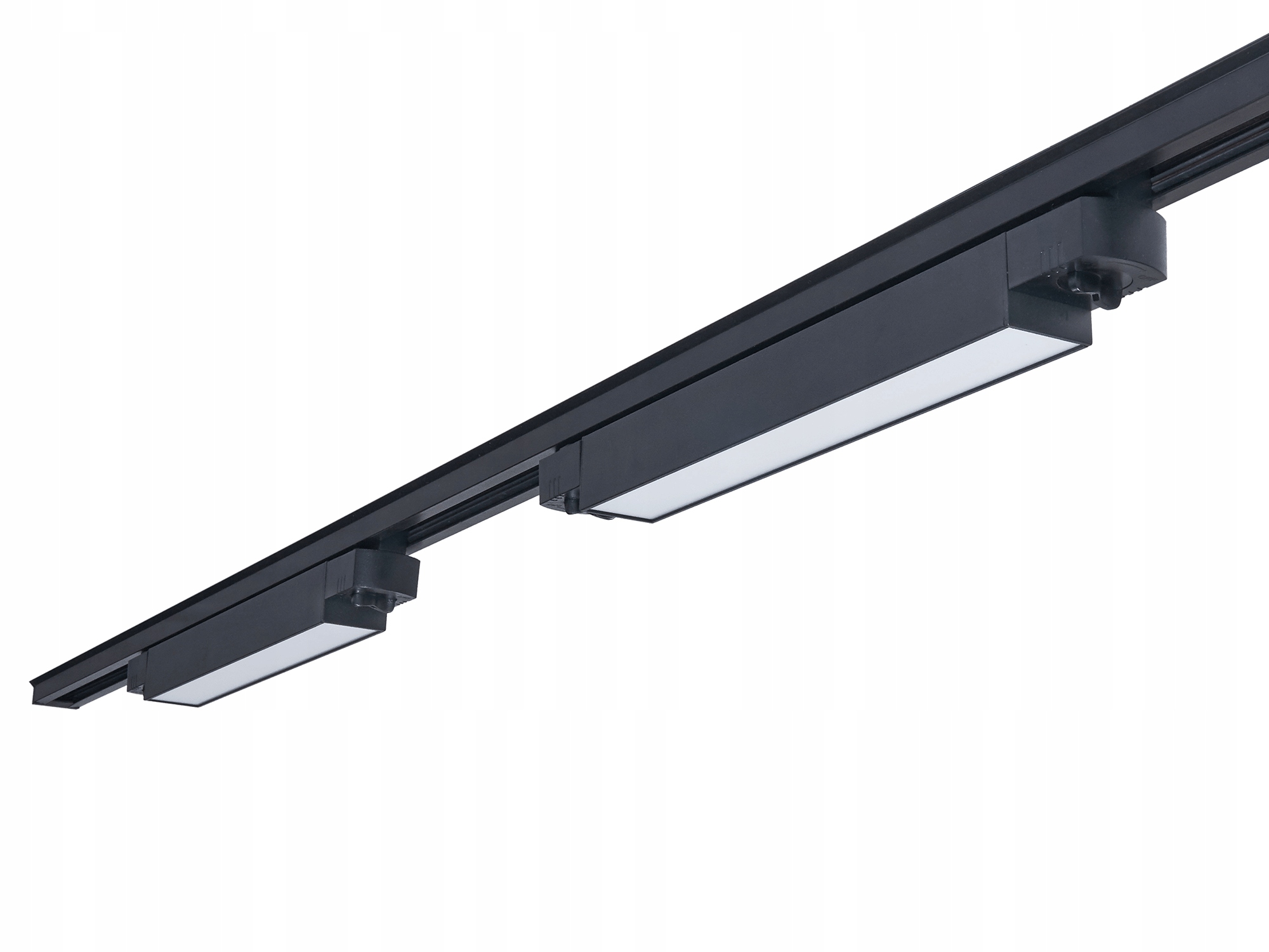 Set Led Kolejnicová Lampa 2x15W 4000K Kolejnice 1.5M Černá