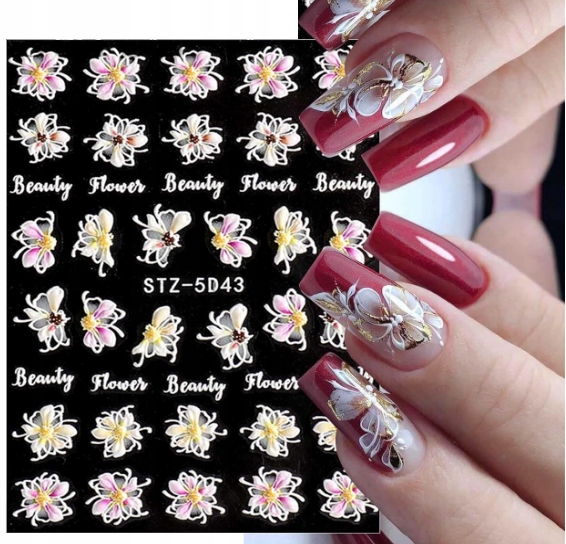 NAKLEJKI NA PAZNOKCIE SAMOPRZYLEPNE JI-5D43