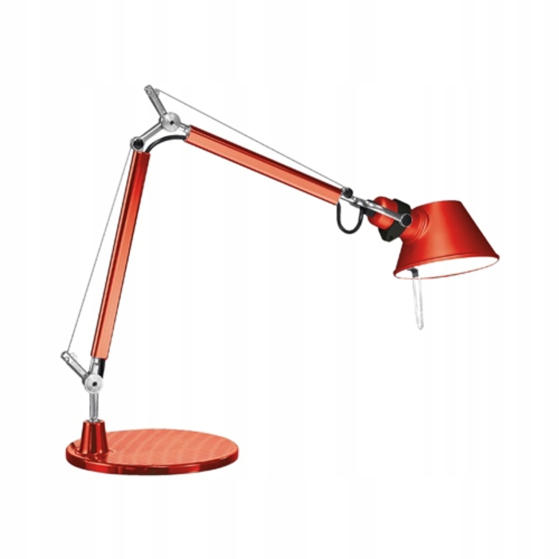 Artemide Tolomeo Micro stolná lampa červená, E14, nastaviteľná, A011810