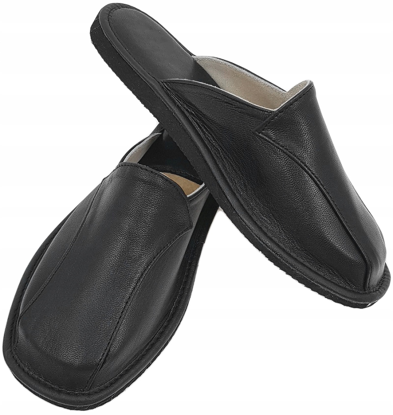 Pantofle Męskie Laczki 100% Skóra Naturalna *45*