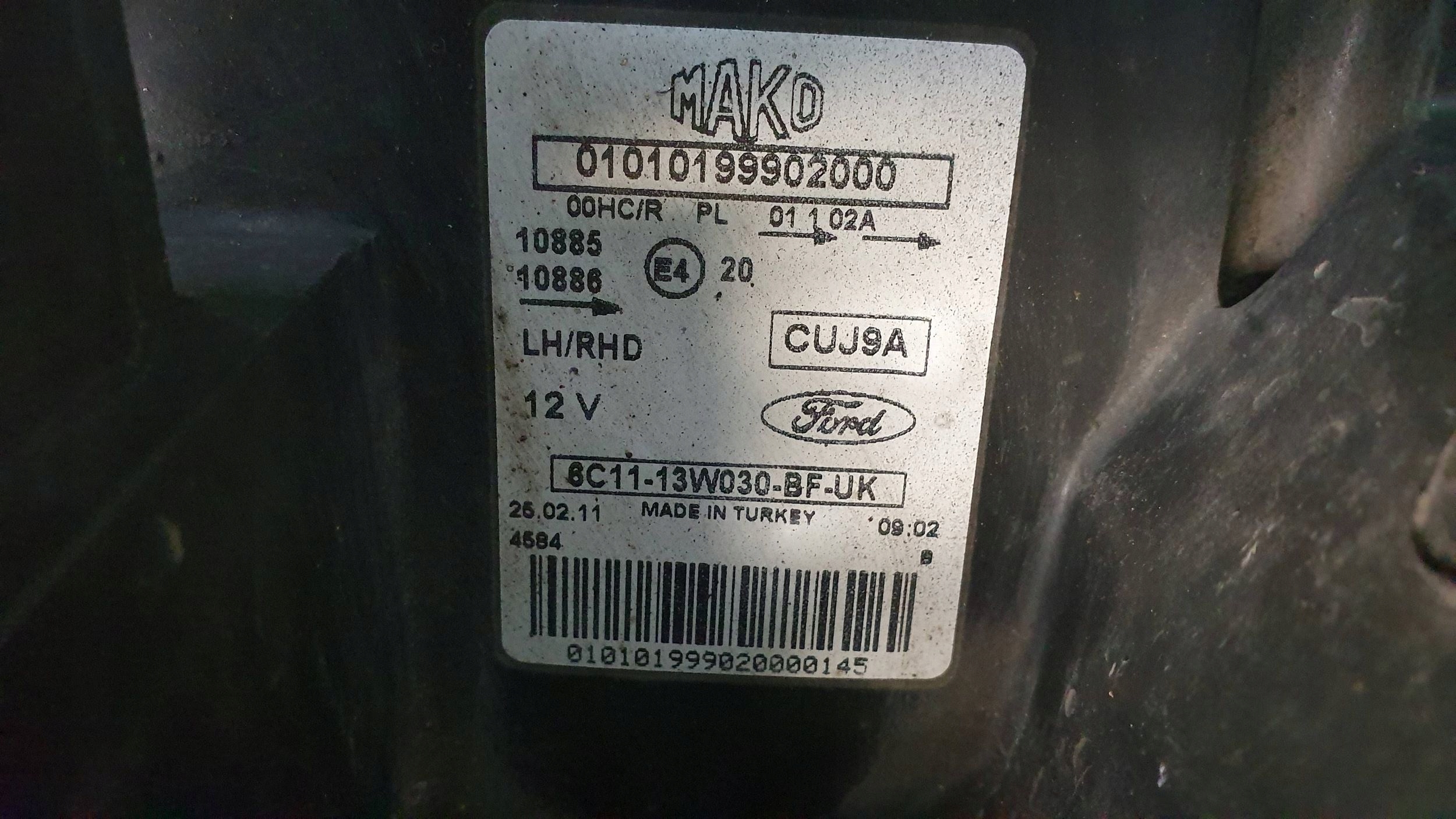 light front left FORD TRANSIT MK6 06- 6C11-13W030-BF