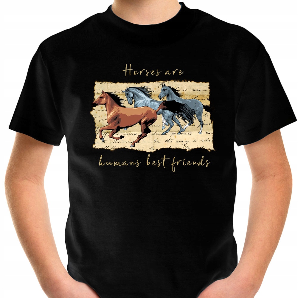 T-SHIRT KOSZULKA DLA DZIECKA KONIE 128 SUPER JAKOŚĆ