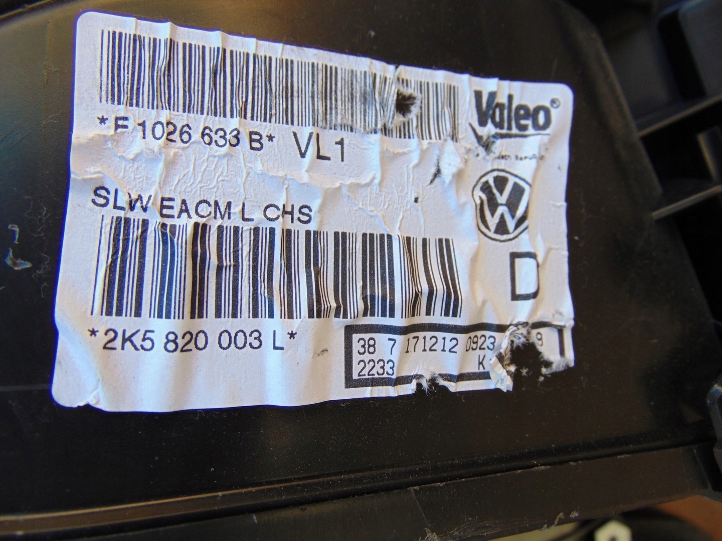 радиатор отопителя кондиционера vw Caddy III РЕСТАЙЛИНГ 2010-2015 2K5820003L европа
