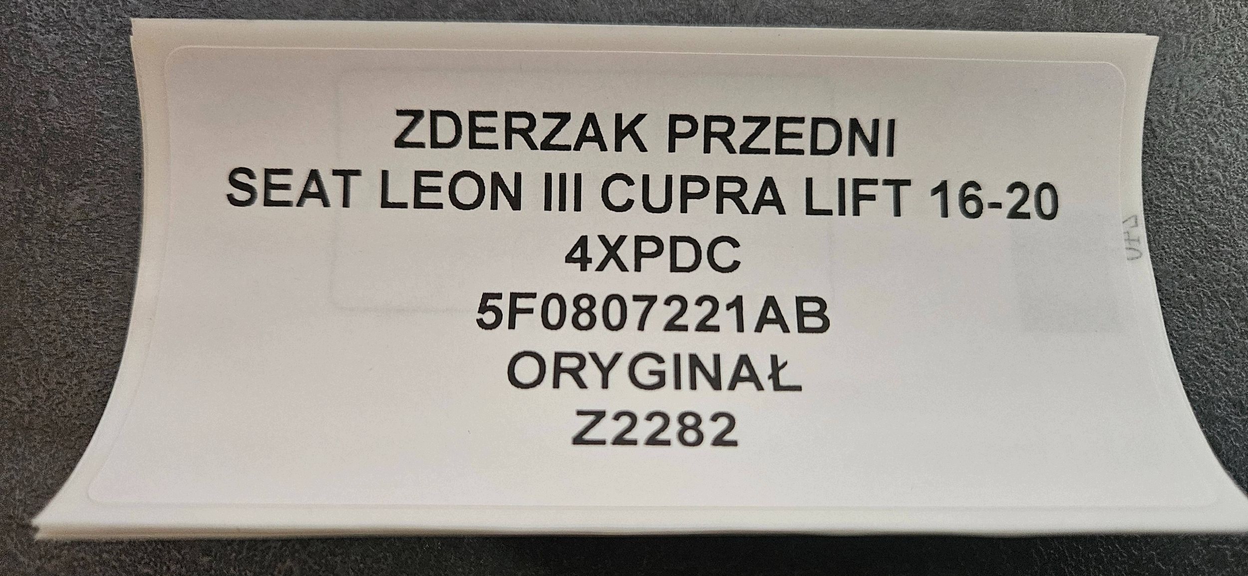 nárazník přední předek Seat Leon IV 5F0807221AB