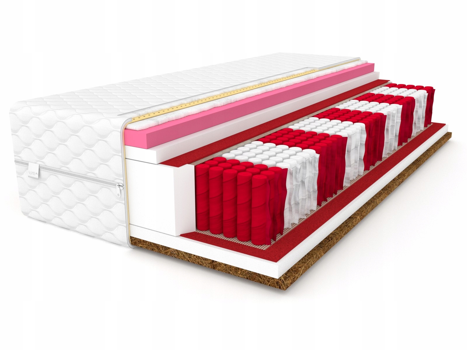 Materac 90x200 DIAMOND multipocket kokos visco