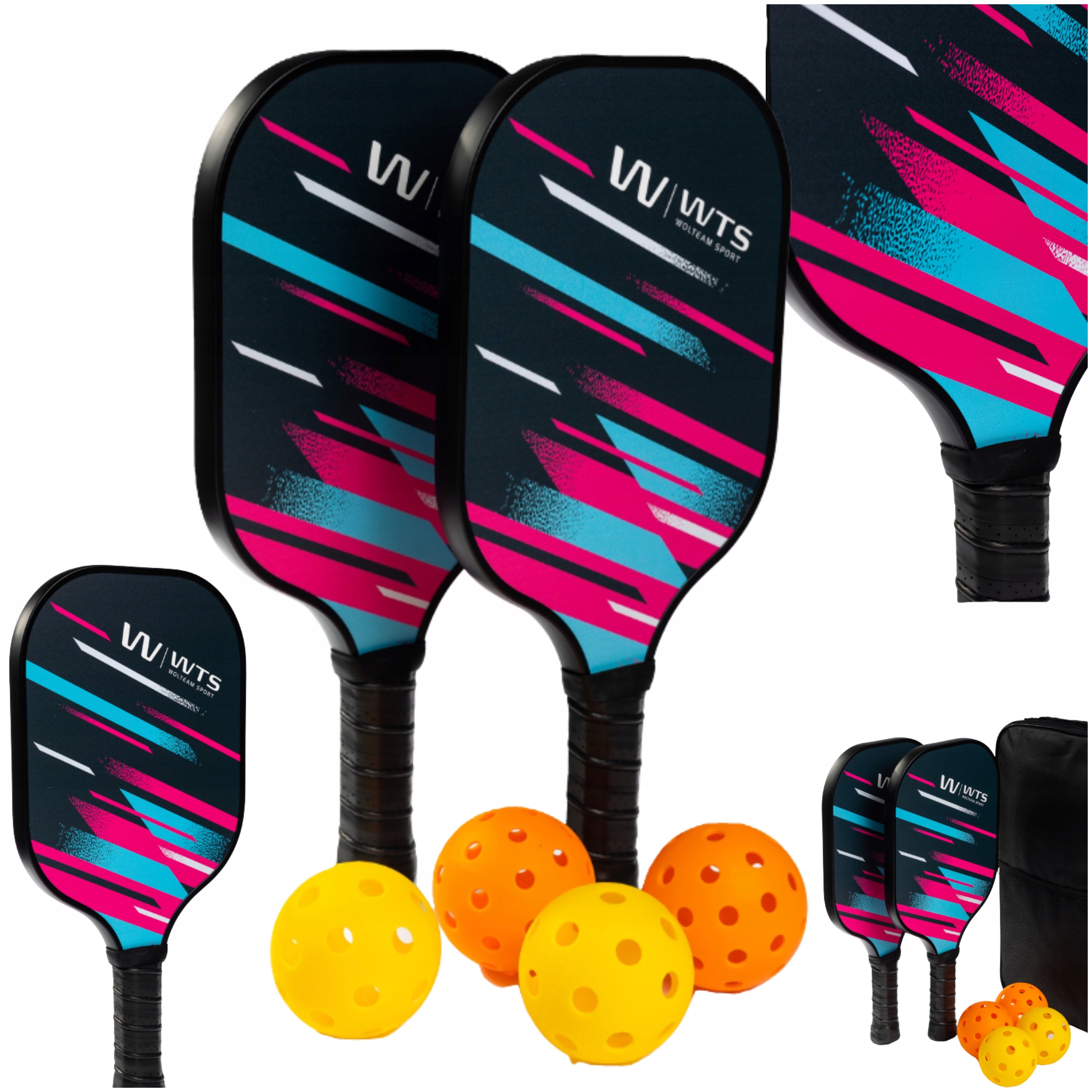 Pickleball Набор Ракетки Шары Рюкзак Профессиональный Открытый Ракетки