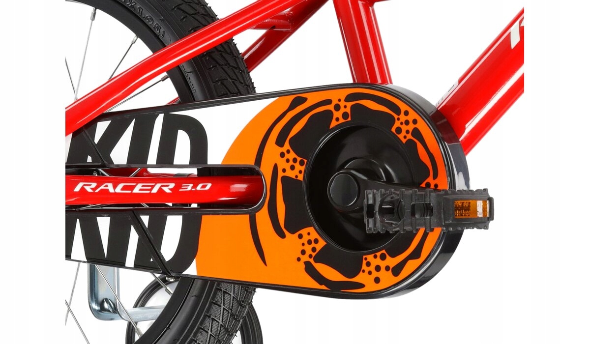 Czerwony rower dziecięcy RACER 3.0