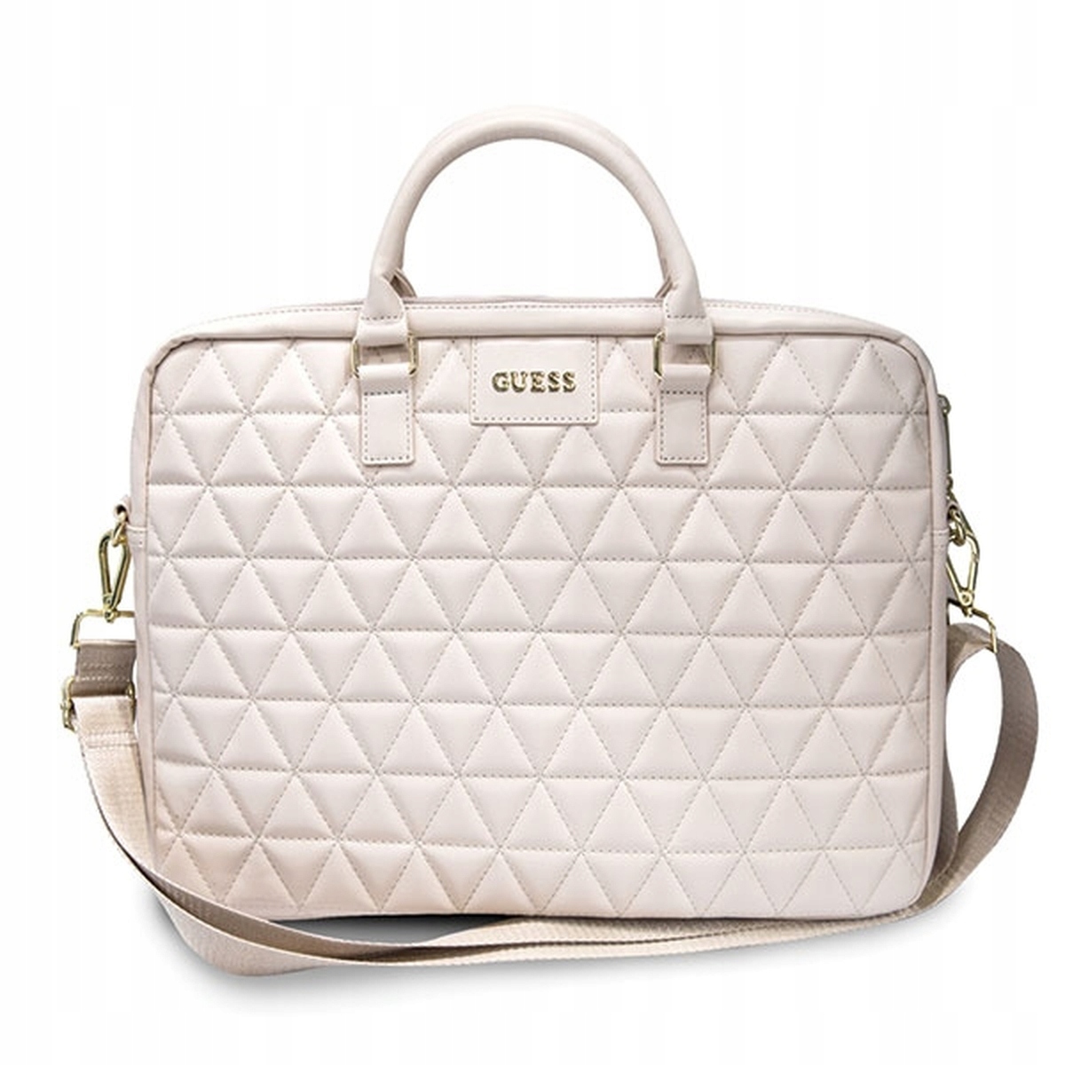 Prošívaná taška na taška na notebook Guess Quilted Bag 15" Pink GUCB15QLPK