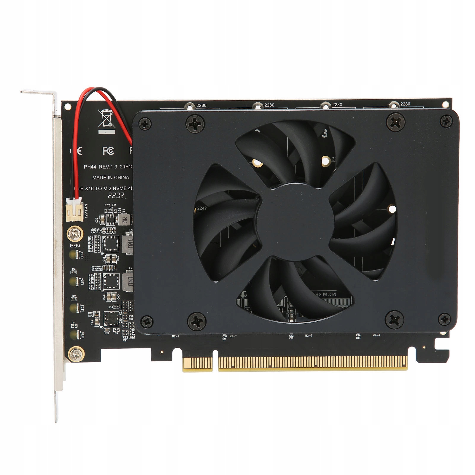 ADAPTER M.2 PCIE PCIE 4.0 X16 DO 4 PORTÓW M.2 NV