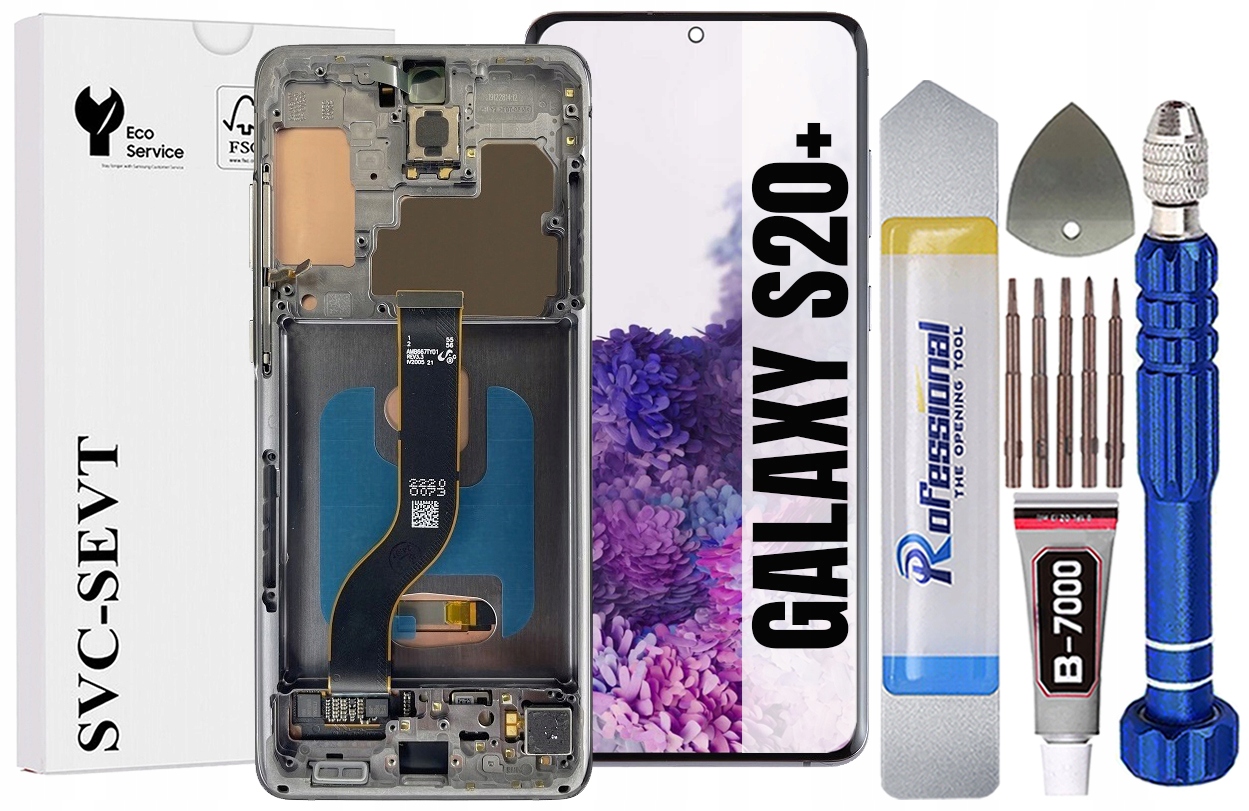 Displej Pro Samsung Galaxy S20 Plus 4G/5G Originál Oem Rámeček Šedý