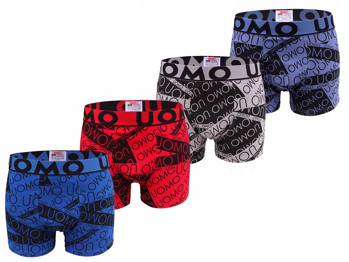 

4x Kolorowe Bokserki Męskie Bawełniane r. XL