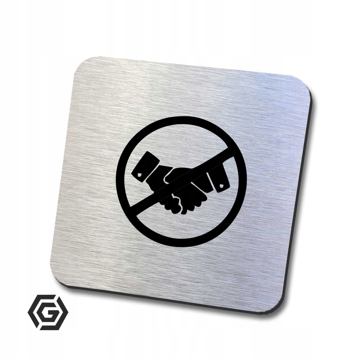 Srebrna tabliczka informacyjna zachowaj dystans 3 Przeznaczenie zewnętrzne