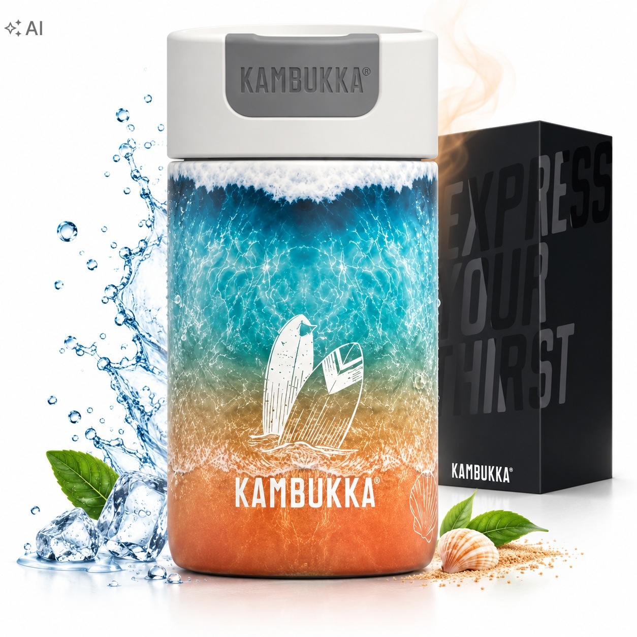 Termohrnek na čaj, kávu, termosku Kambukka Olympus 300 ml Ocean Surf