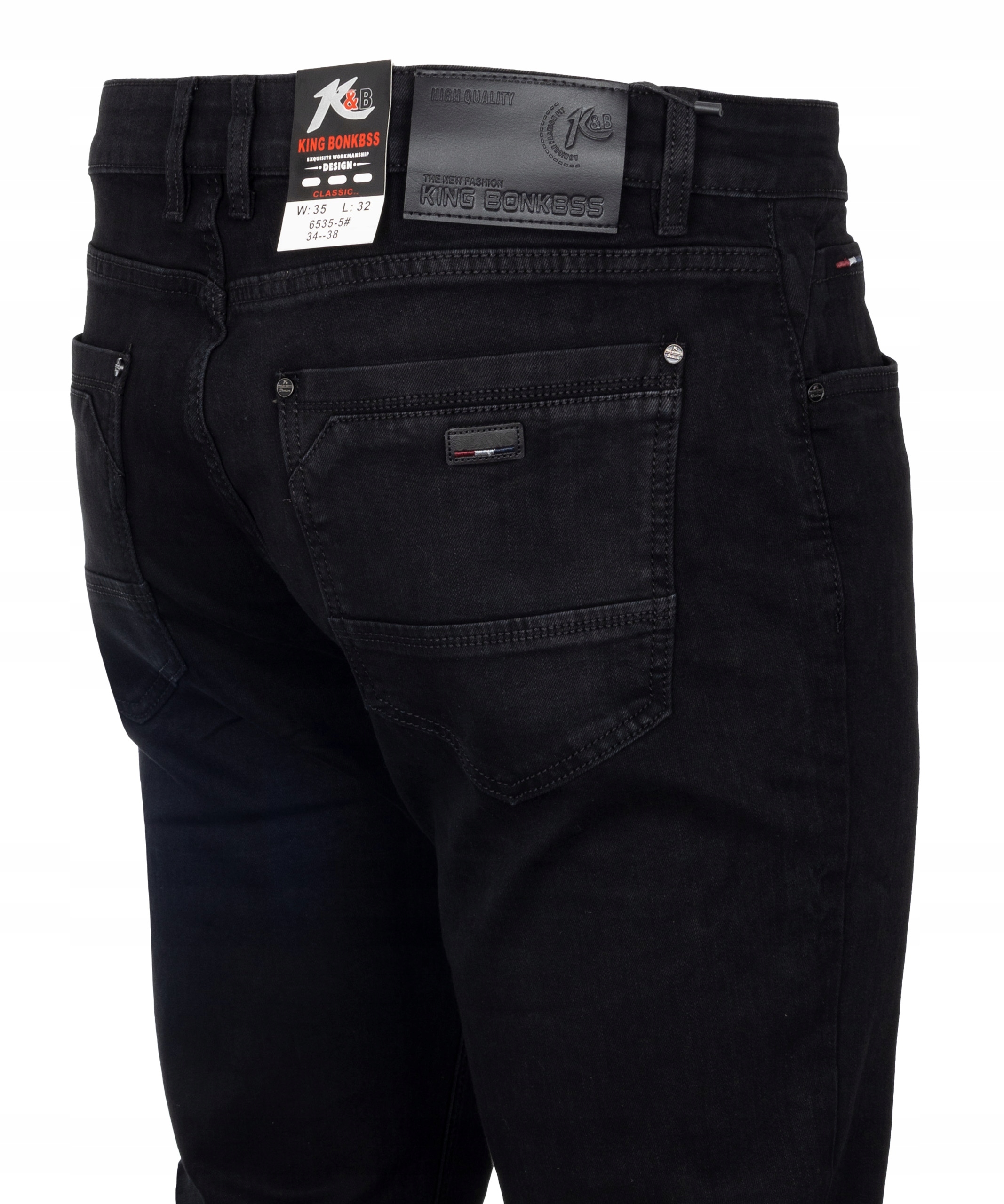 Spodnie męskie Jeans Duże rozmiary bawełna Pas 102-112 cm W39 L30