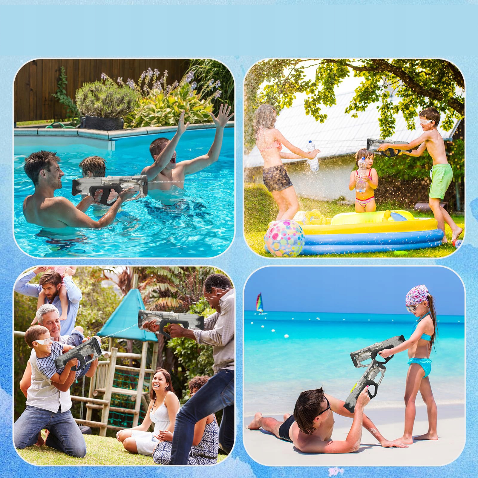 PISTOLET NA WODĘ ELEKTRYCZNY MIOTACZ DLA DOROSŁYCH ŁADOWANIE USB ZASIĘG Rodzaj pistolet na wodę