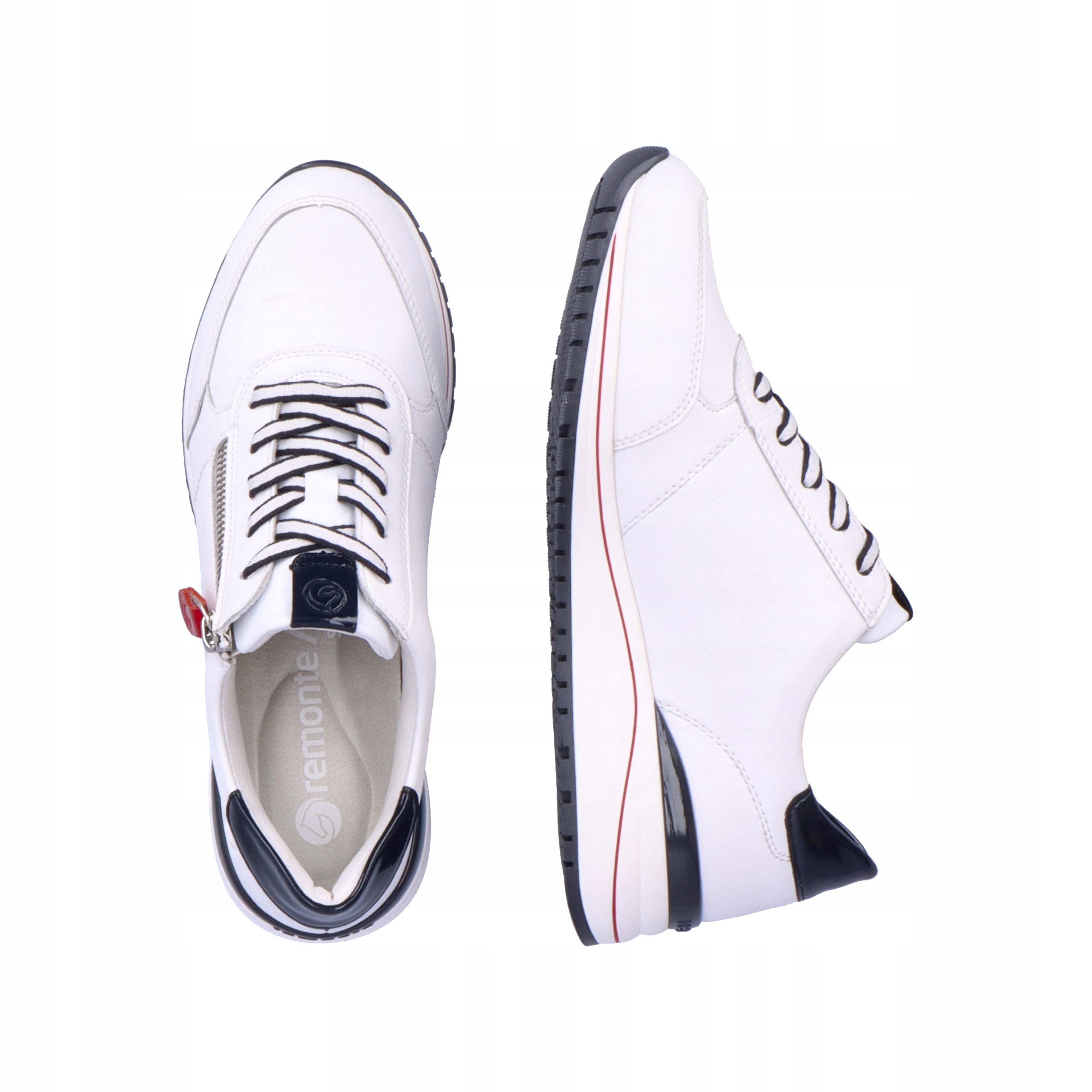 RIEKER - REMONTE Sneakersy, buty skórzane R3708 Model wiosna/lato