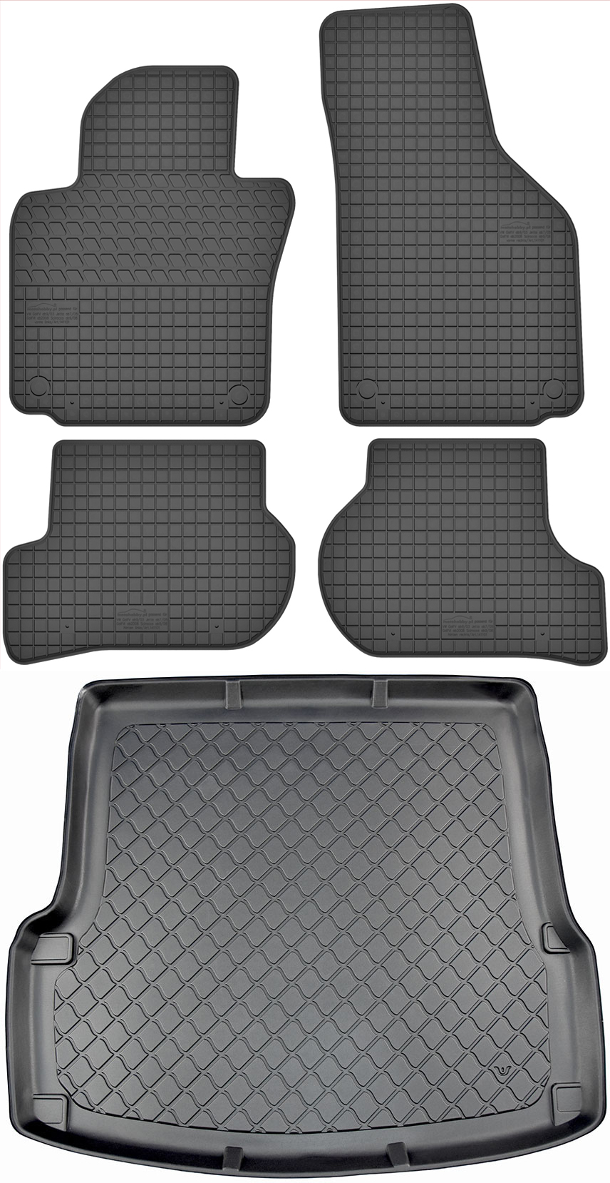 Škoda Octavia II 1Z Hatchback od roku 2004-2013 Sada Koberce batožinový priestor