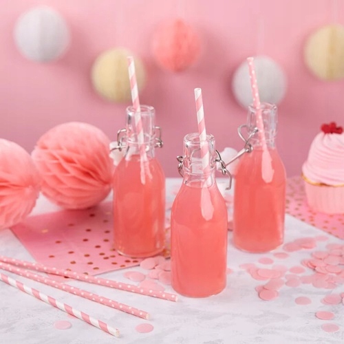 SŁOMKI RURKI PAPIEROWE URODZINY DEKORACJA BIAŁY RÓŻOWY 10x EAN (GTIN) 5904541052199