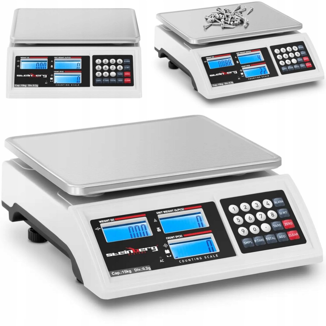 Waga sklepowa handlowa licząca LCD RS232 15000 g 0.2 g