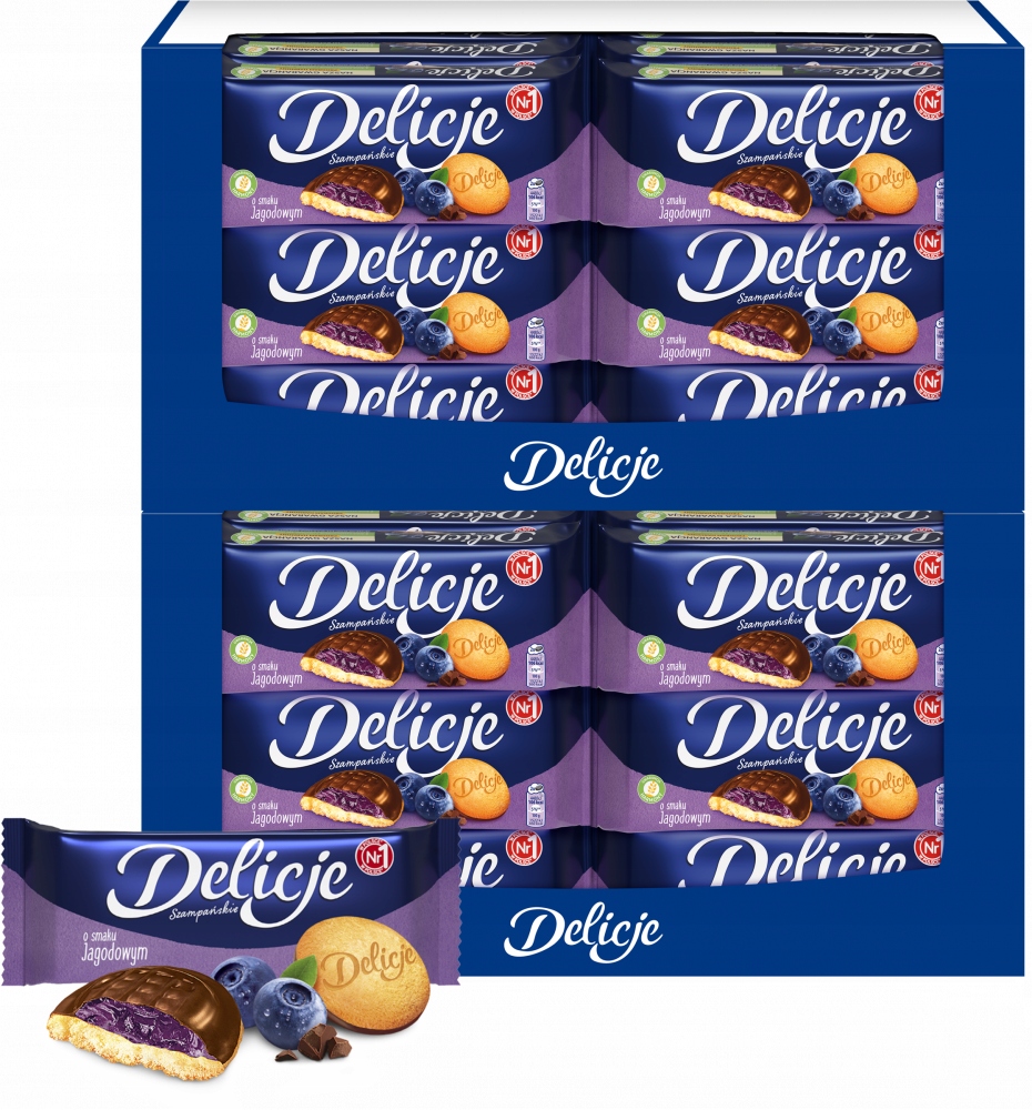 Delicje szampańskie jagoda 147 g x48