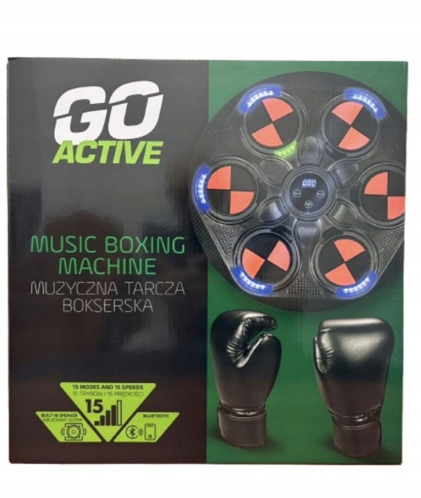 Go Active Music Boxing Muzyczna Tarcza Bokserska Z Bluetooth Rękawice