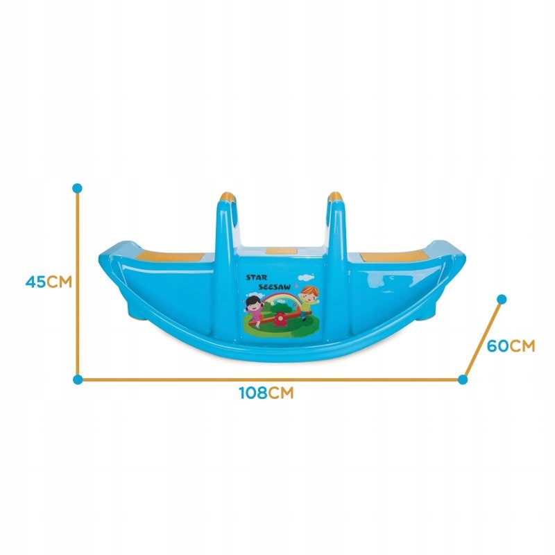 WOOPIE Bujak Wieloosobowy STAR Huśtawka Równoważna Niebieska Rodzaj bujaki