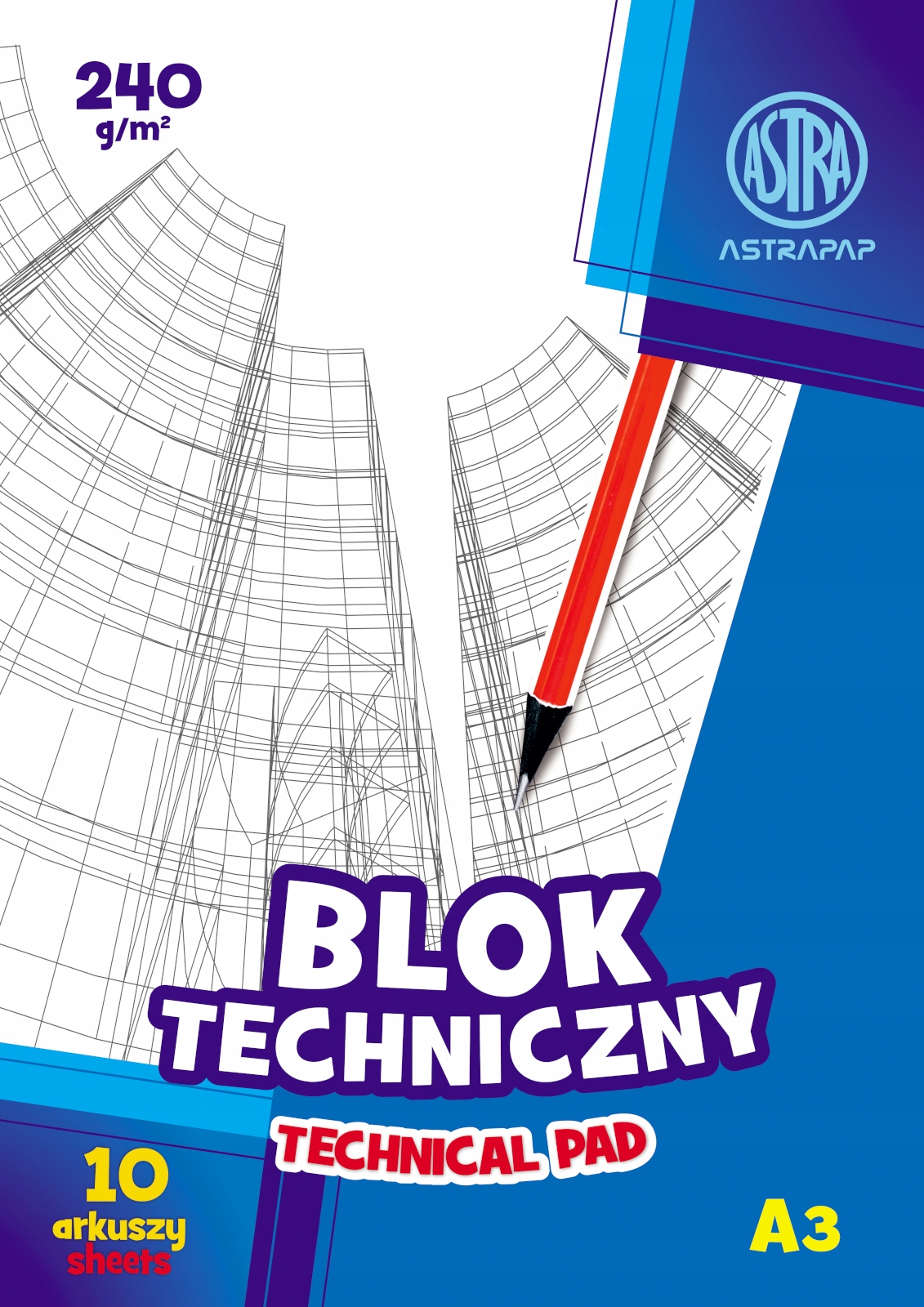 

Astra Blok Techniczny Biały A3 10 kartek 240g