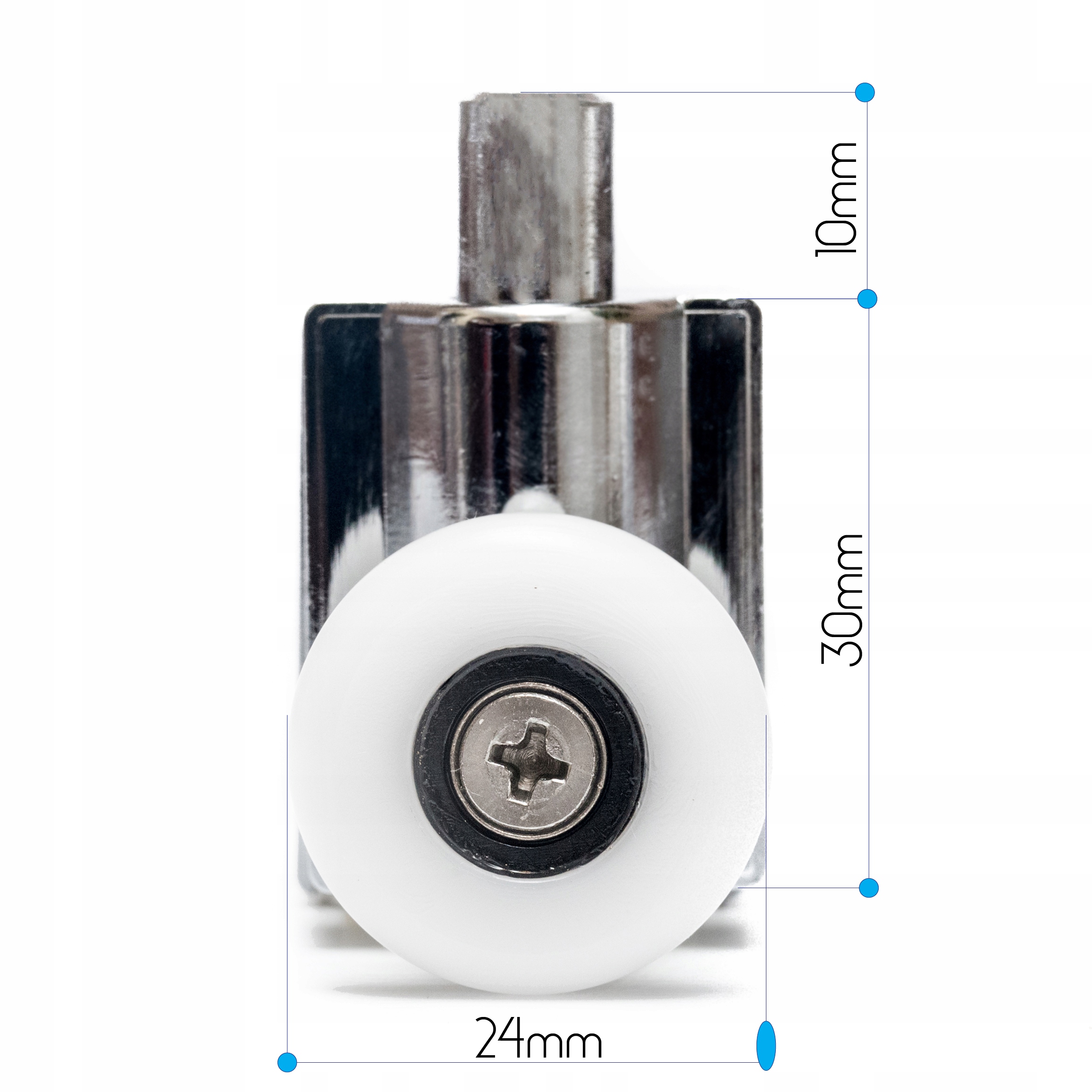 ROLKA DOLNA do kabin DURASAN PARMA 24mm ROL-06 Typ rolka