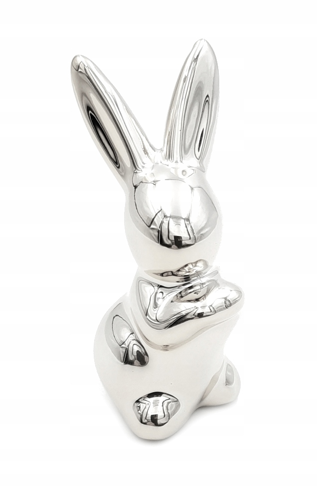 KRÓLIK KRÓLICZEK WIELKANOCNY DO STROIKA SREBRNY Wzór zając