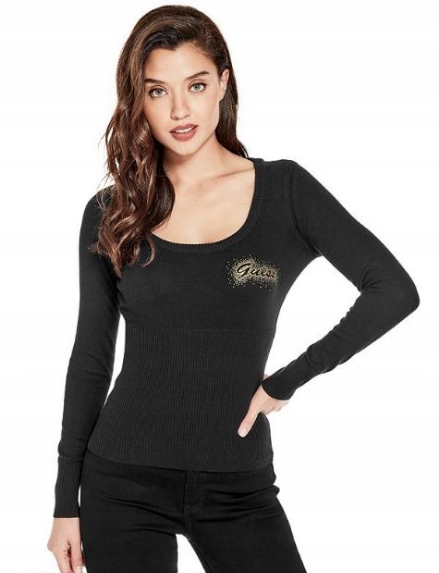 Guess svetr Zhuri Ribbed Logo Sweater M
