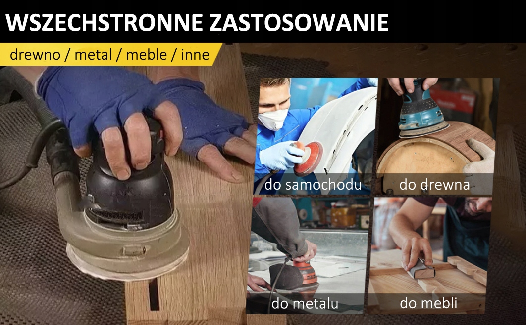 PAPIER ŚCIERNY 125 KRĄŻKI SAMOPRZYLEPNE NA RZEP DO SZLIFIERKI P24 X10 Granulacja poniżej 40