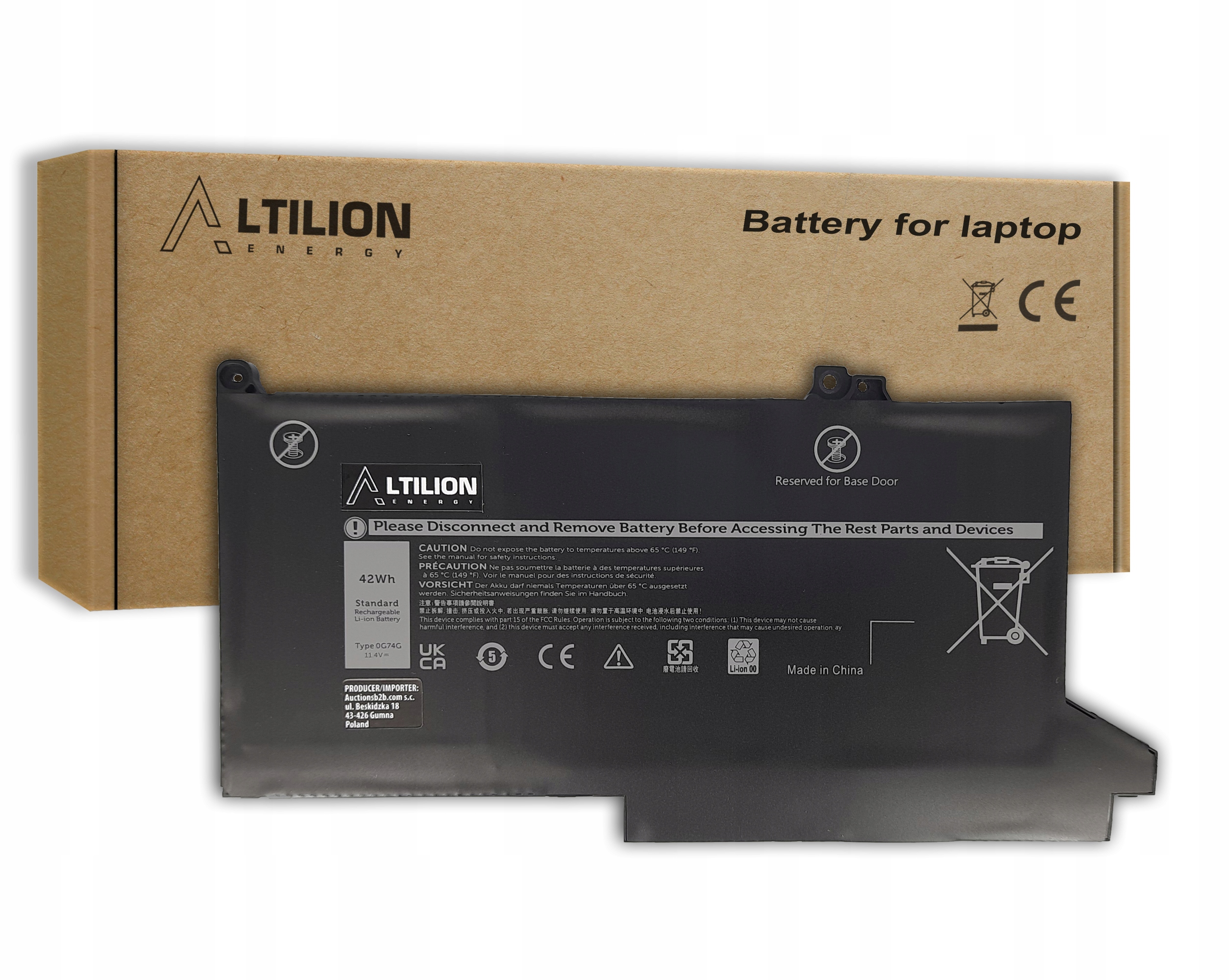 Bateria Altilion Energy 0G74G kompatybilna z Dell