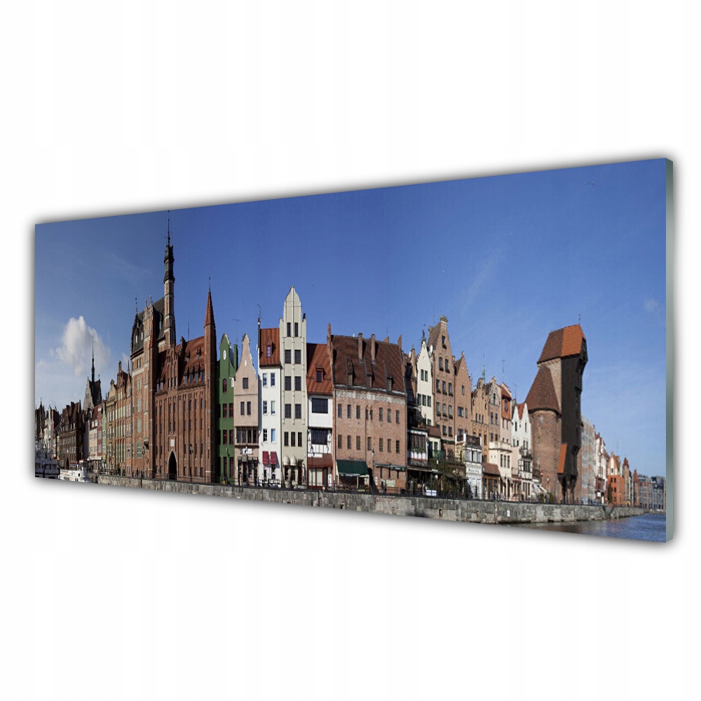 Akrylový nástěnný obraz s potiskem 125x50 Město Domy