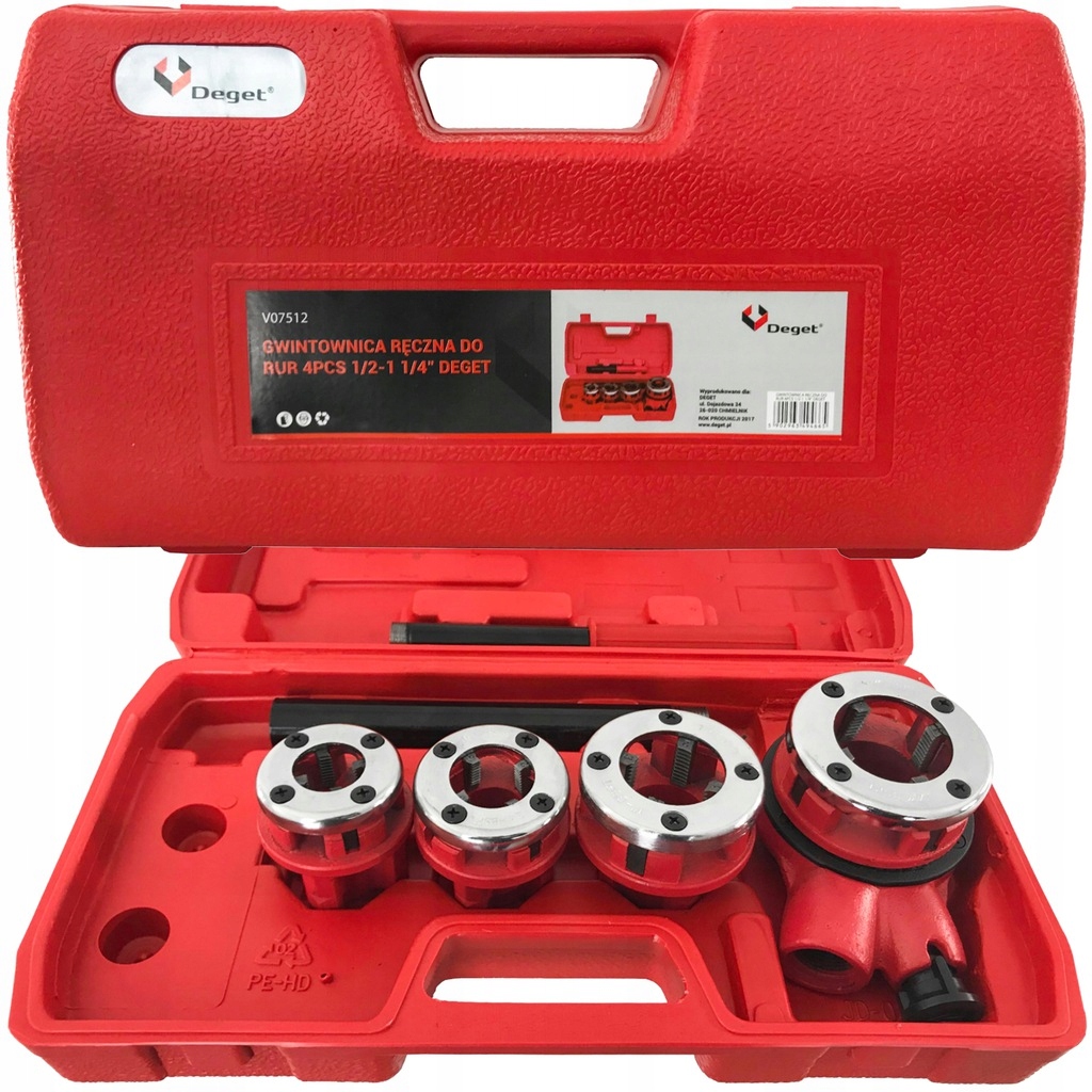 GWINTOWNICA RĘCZNA DO RUR Z GRZECHOTKĄ NARZYNKA 4 EAN (GTIN) 5902963494665