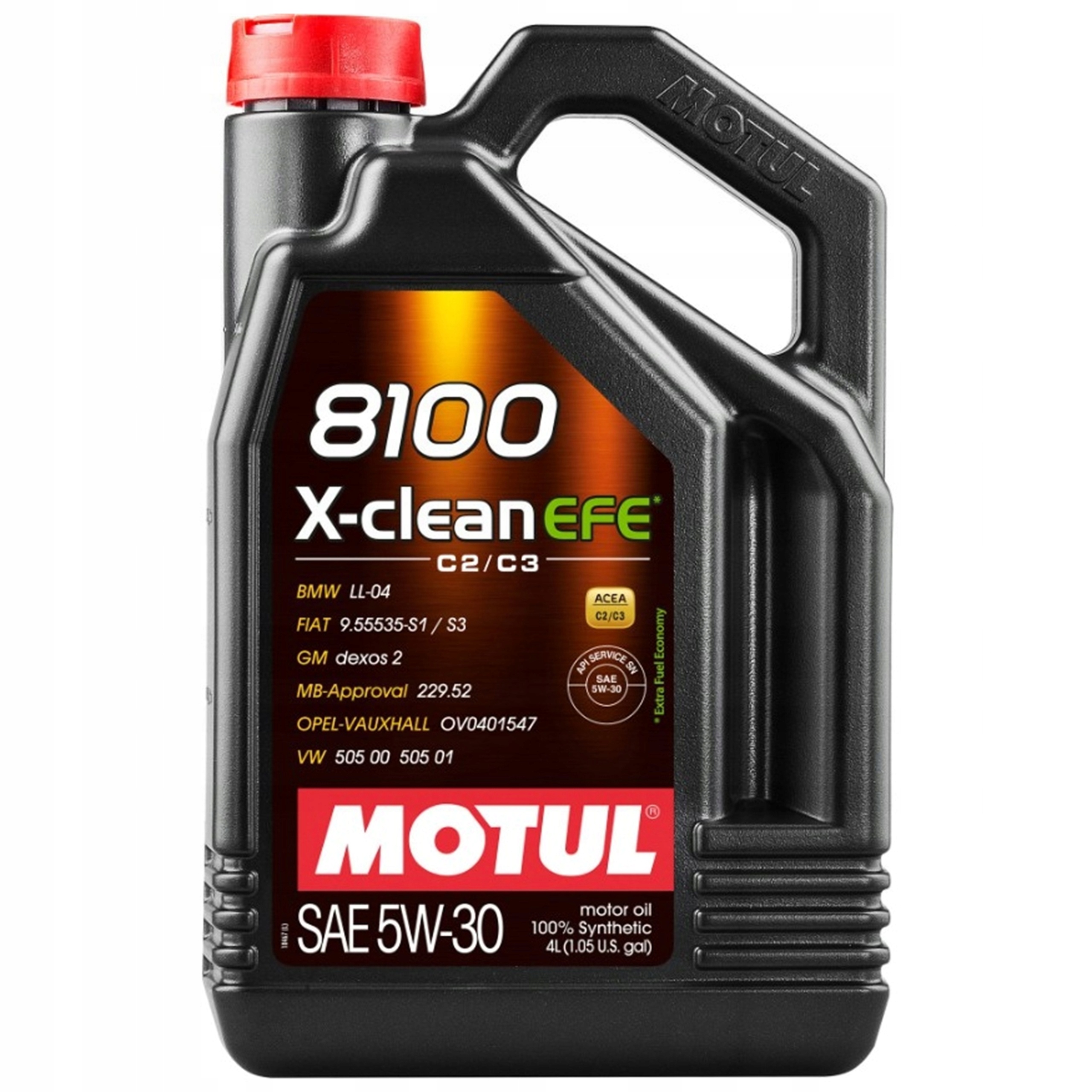 Motul 8100 X-Clean Efe 5W30 4L C2/C3 505.01 MB229.52 C2/C3 Sn