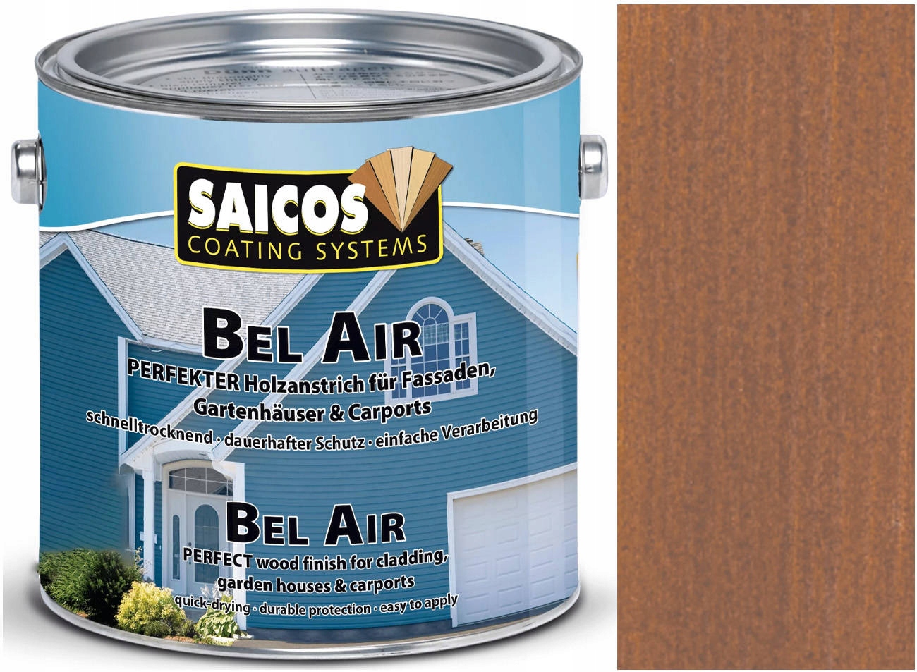 Saicos farba fasádnej záhrady Teak 720082 2,5L