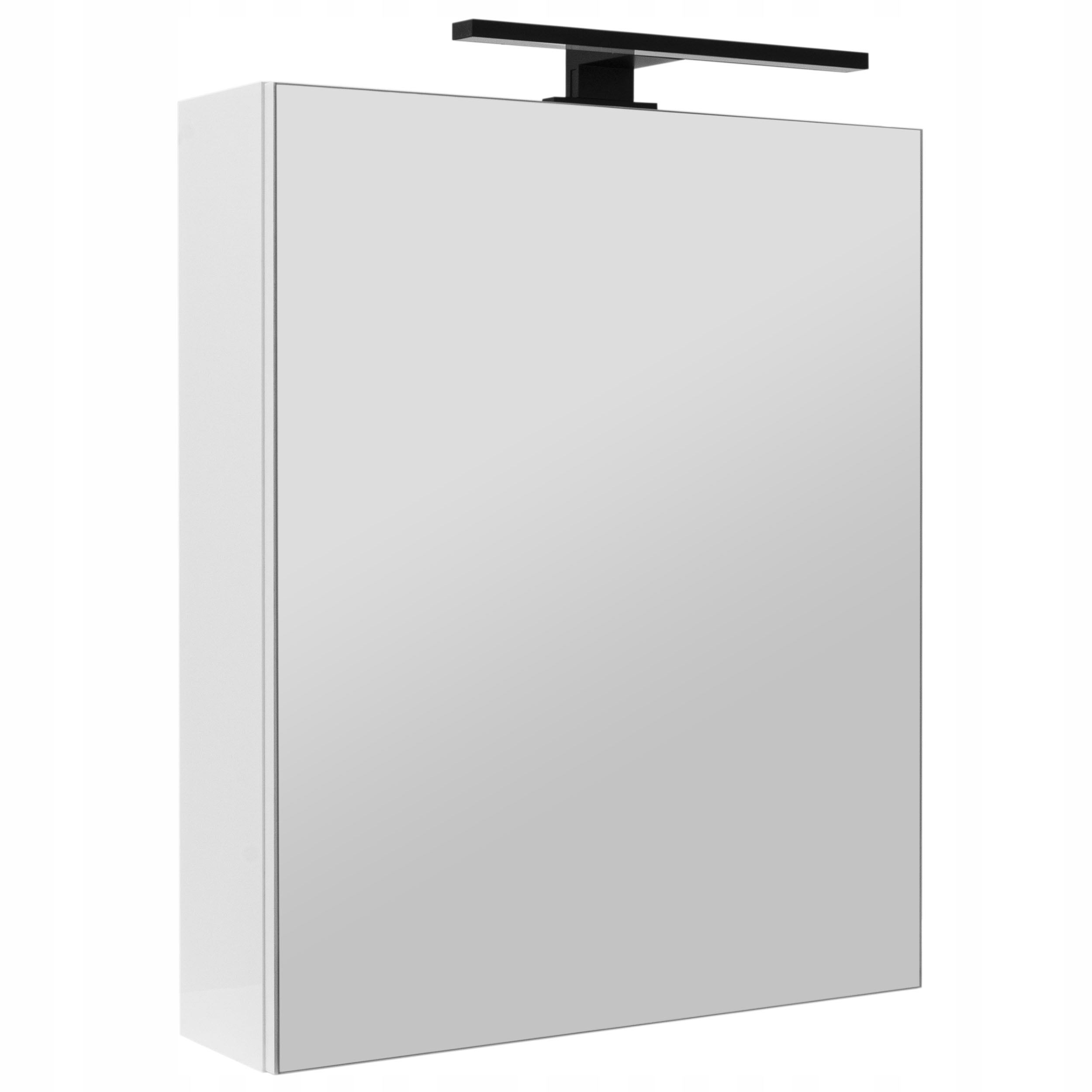 SZAFKA ŁAZIENKOWA Z LUSTREM OŚWIETLENIEM LAMPKĄ LED LUSTRZANA WISZĄCA 50 cm