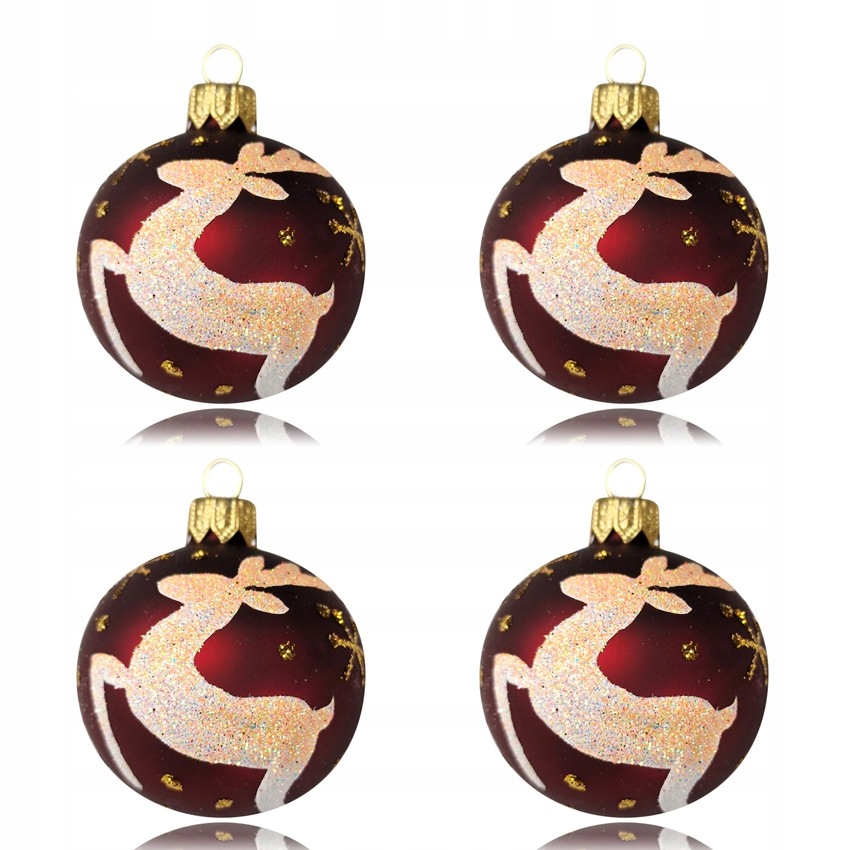 

Outlet Bombki 6cm/4szt dekor szklane choinkowe
