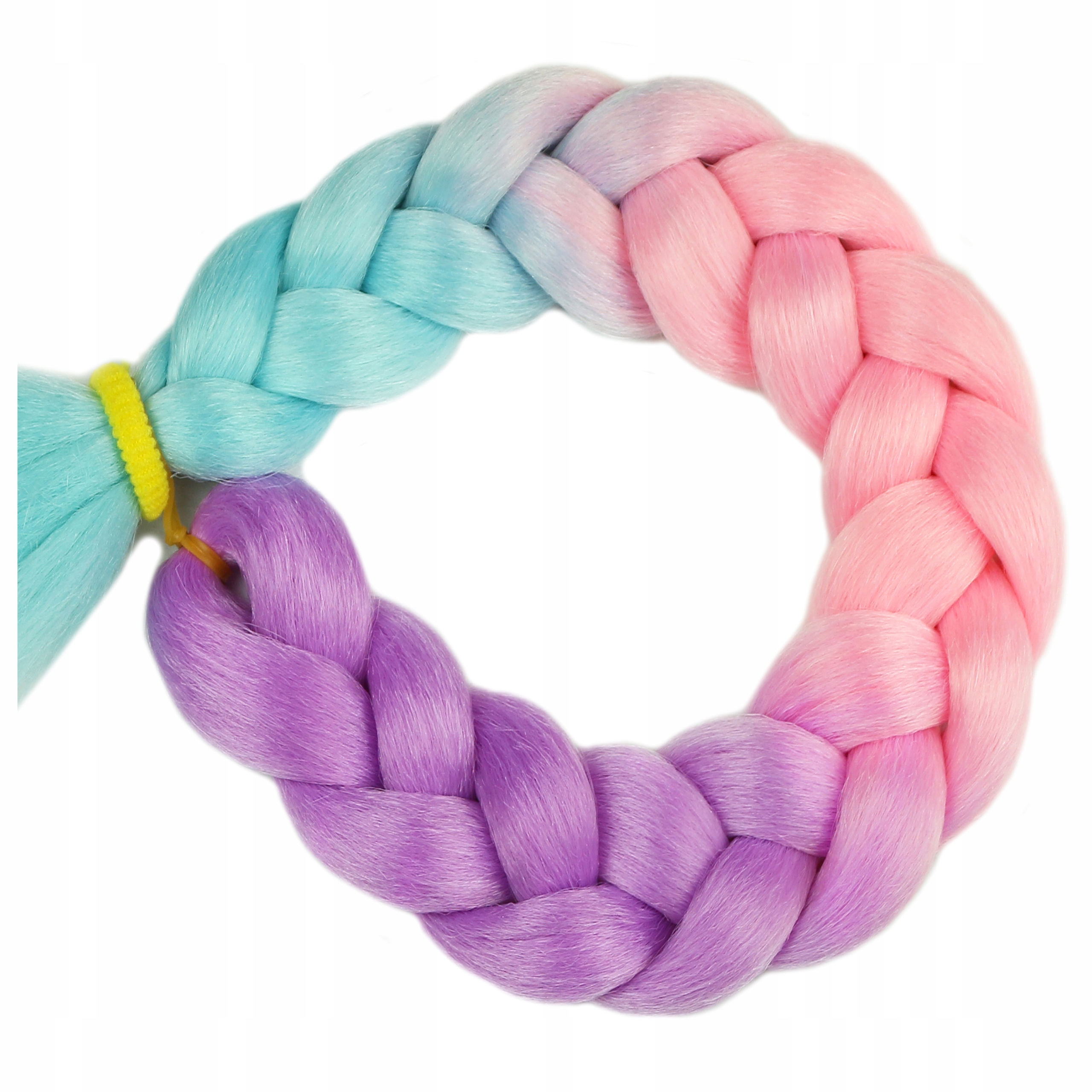 Włosy SYNTETYCZNE do warkoczyków KOLOROWE warkoczyki DOCZEPIANE ŚWIECĄCE