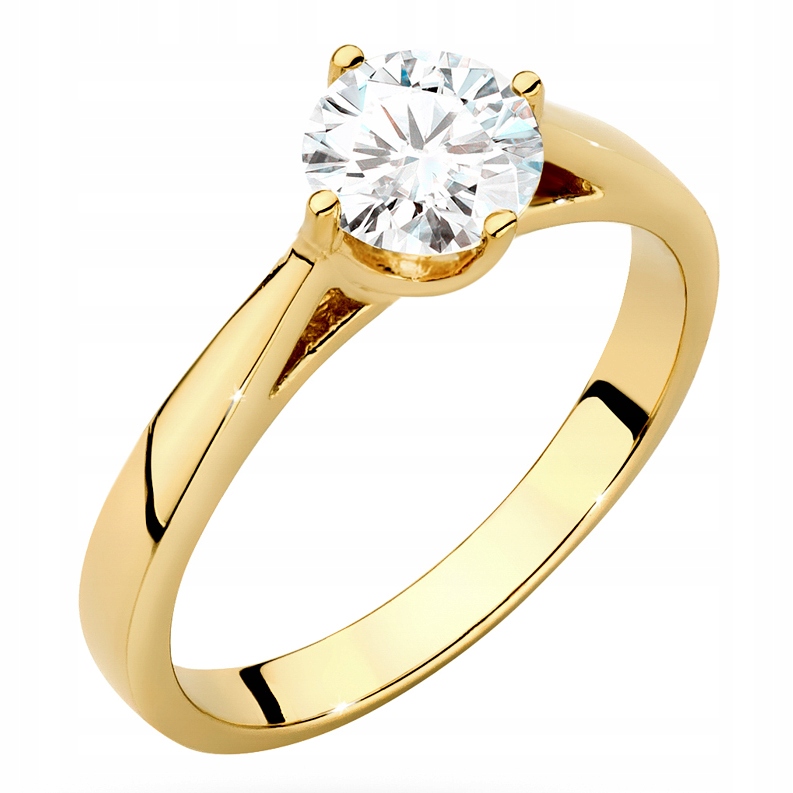 Zlatý Prstýnek pr. 585 s Briliantem 0,70 ct 14k