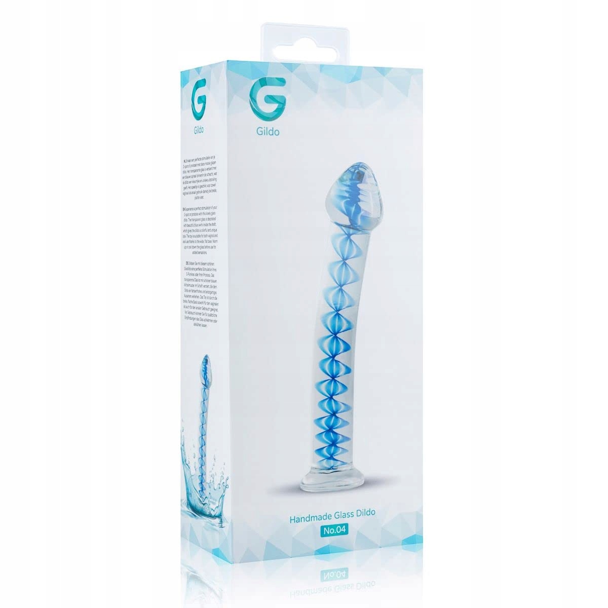 GILDO Szklany Dildo Zakrzywiony Do Stymulacji G-Punktu i Prostaty 17.5 cm — miniatura 7