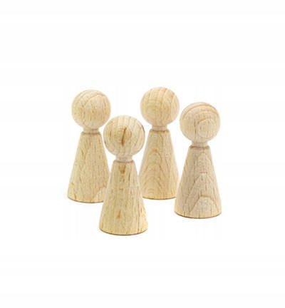 

Figurki Drewniane Pionki - peg doll 4szt