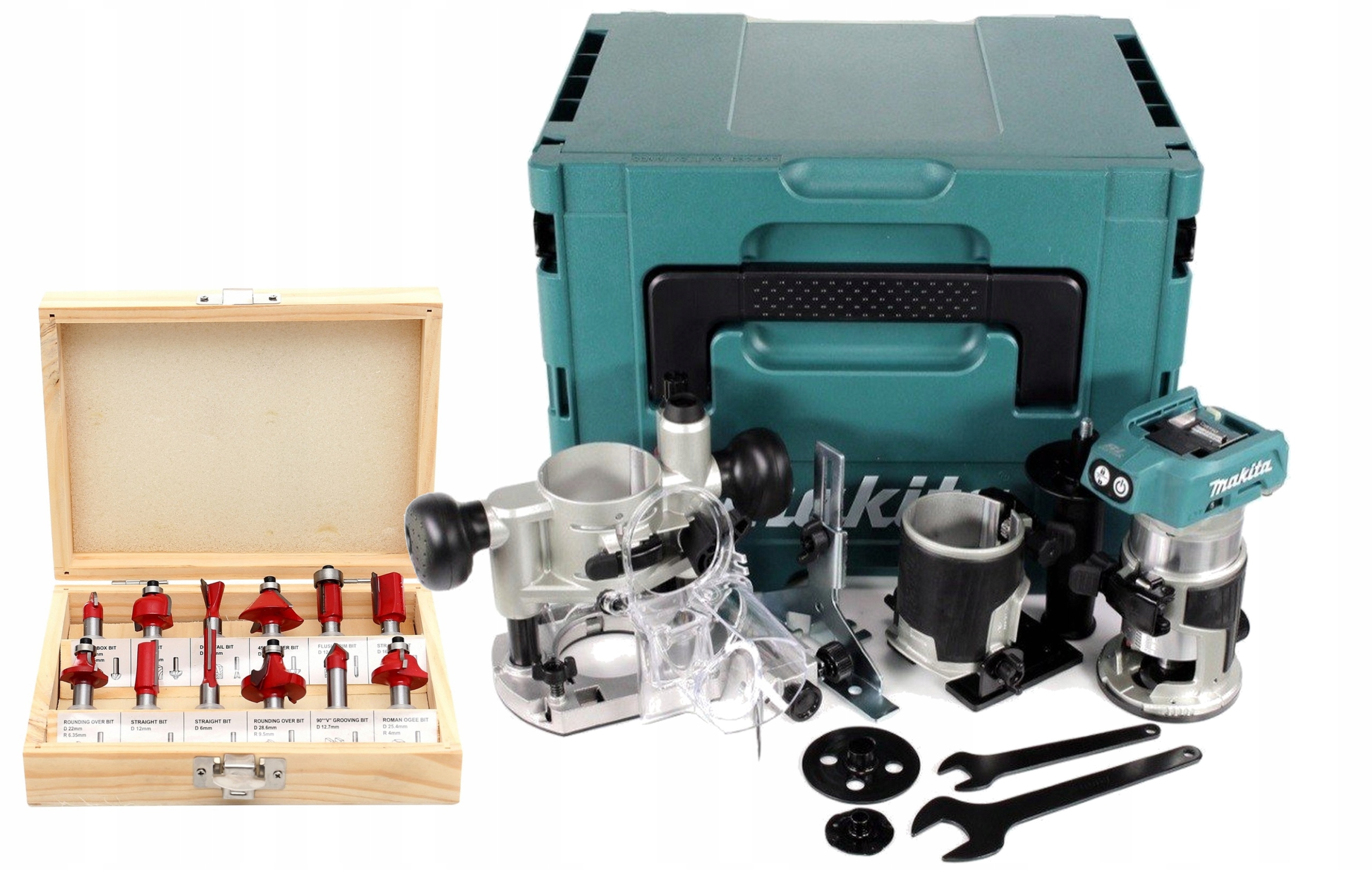 Makita DRT50ZJX2 Frezarka Krawędziowa Górnowrzecionowa 18V Walizka +frezy