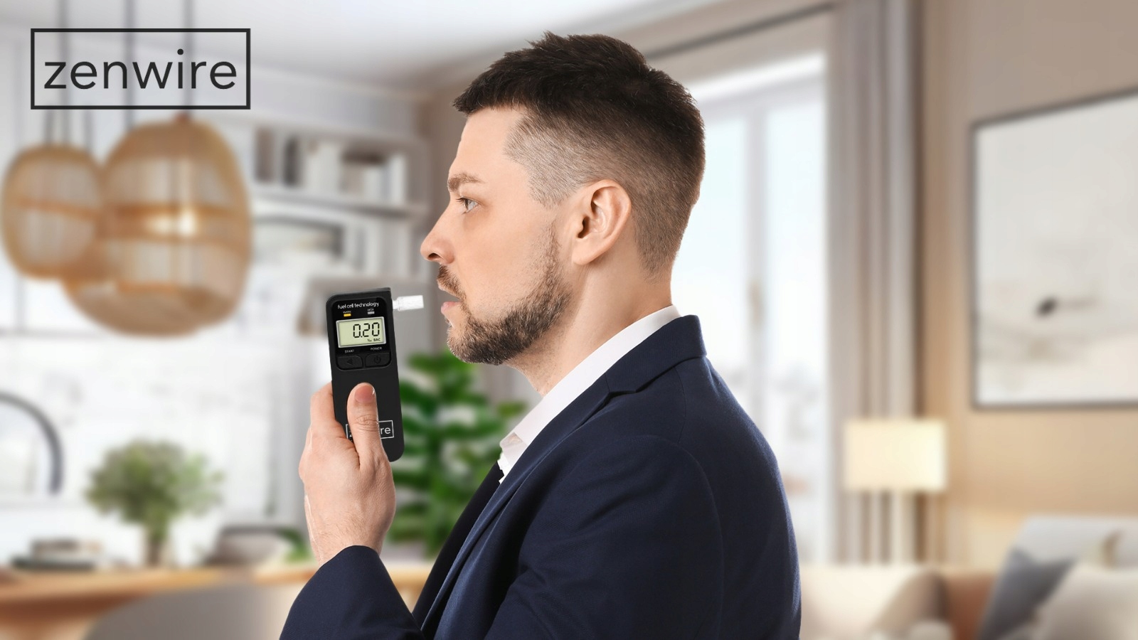 ALKOMAT Profesjonalny Elektrochemiczny Zenwire F4 Kalibracja 24m 5x USTNIKI Rodzaj elektrochemiczny