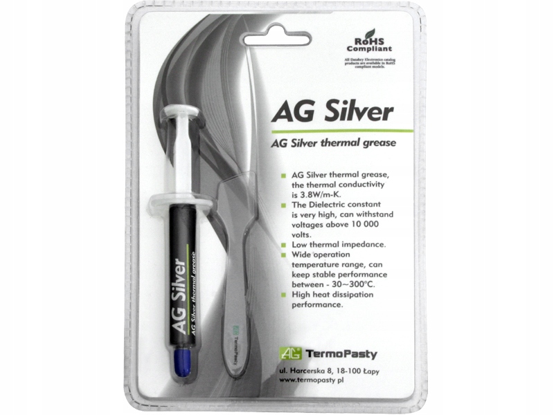 

Pasta Termoprzewodząca Ag Silver 3g